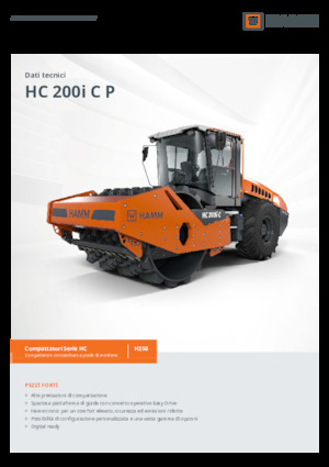 Compattatori stradali vibranti monotamburo Hamm HC 200i C P