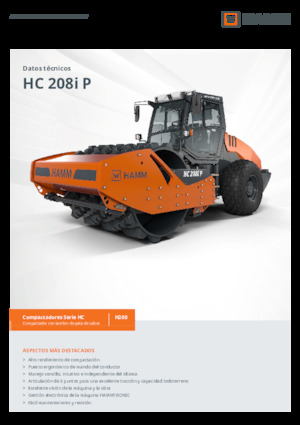 Compattatori stradali vibranti monotamburo Hamm HC 208i P
