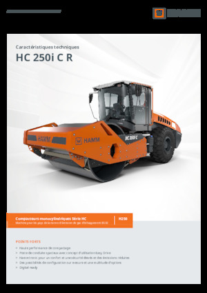 Compattatori stradali vibranti monotamburo Hamm HC 250i C R