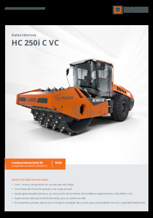 Compattatori stradali vibranti monotamburo Hamm HC 250i C VC