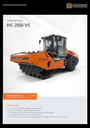 Compattatori stradali vibranti monotamburo Hamm HC 250i VC