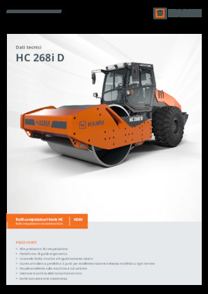 Compattatori stradali vibranti monotamburo Hamm HC 268i D