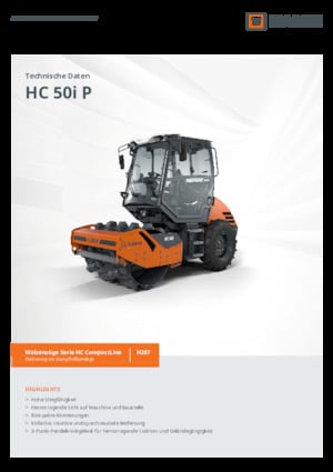Compattatori stradali vibranti monotamburo Hamm HC 50i P