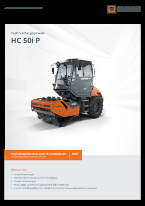 Compattatori stradali vibranti monotamburo Hamm HC 50i P