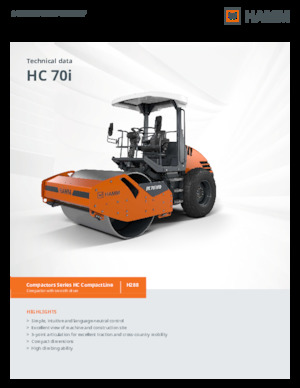 Compattatori stradali vibranti monotamburo Hamm HC 70i