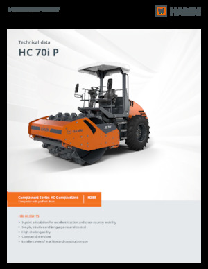 Compattatori stradali vibranti monotamburo Hamm HC 70i P