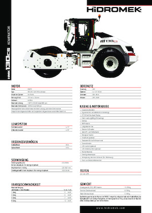 Compattatori stradali vibranti monotamburo Hidromek HMK 130 CS