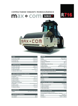Compattatori stradali vibranti monotamburo Max-Com R 716
