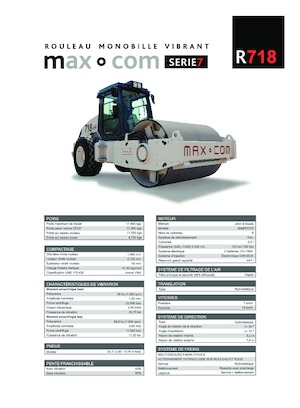 Compattatori stradali vibranti monotamburo Max-Com R 718