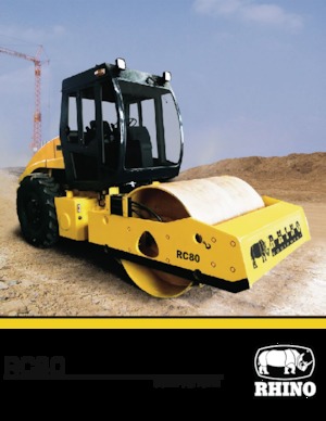 Compattatori stradali vibranti monotamburo RHINO RC80