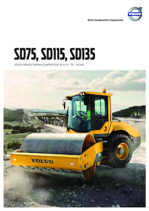 Compattatori stradali vibranti monotamburo Volvo SD75