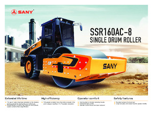 Compattatori stradali vibranti monotamburo Sany SSR160AC-8