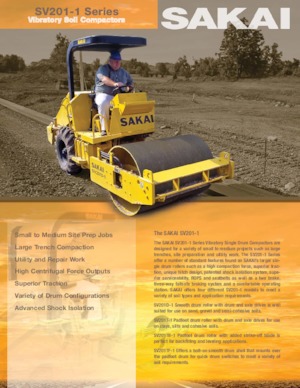 Compattatori stradali vibranti monotamburo Sakai SV201TB-1