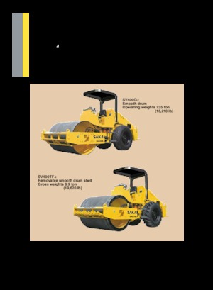 Compattatori stradali vibranti monotamburo Sakai SV400TF