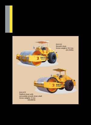 Compattatori stradali vibranti monotamburo Sakai SV512T