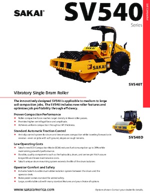 Compattatori stradali vibranti monotamburo Sakai SV540T