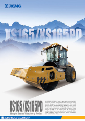 Compattatori stradali vibranti monotamburo XCMG XS165PD