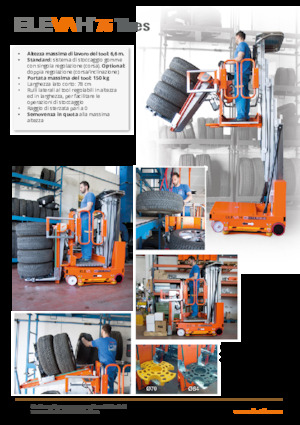 Piattaforme aeree verticali Faraone Elevah 75 Tires