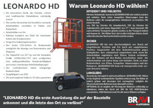 Piattaforme aeree verticali Bravi Leonardo HD