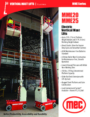 Piattaforme aeree verticali MEC MME20