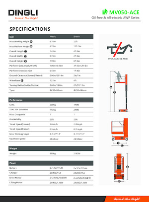 Piattaforme aeree verticali Dingli MV050-ACE