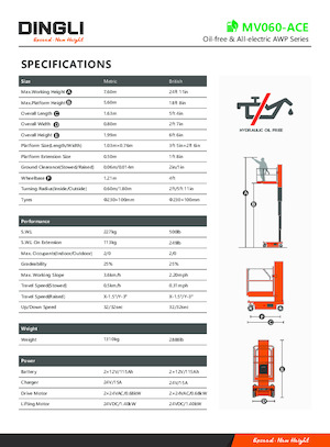 Piattaforme aeree verticali Dingli MV060-ACE