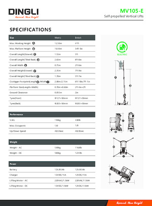 Piattaforme aeree verticali Dingli MV105-E