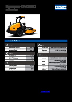 Compattatori stradali vibranti monotamburo Dynapac CA 1300 D