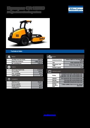 Compattatori stradali vibranti monotamburo Dynapac CA 1300 D
