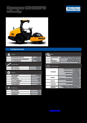 Compattatori stradali vibranti monotamburo Dynapac CA 1300 PD