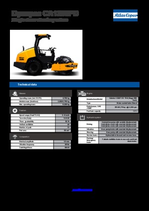Compattatori stradali vibranti monotamburo Dynapac CA 1300 PD