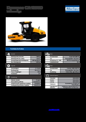 Compattatori stradali vibranti monotamburo Dynapac CA 1500 D