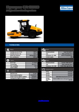 Compattatori stradali vibranti monotamburo Dynapac CA 1500 D