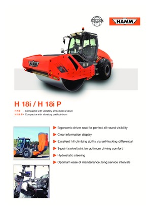 Compattatori stradali vibranti monotamburo Hamm H 18i
