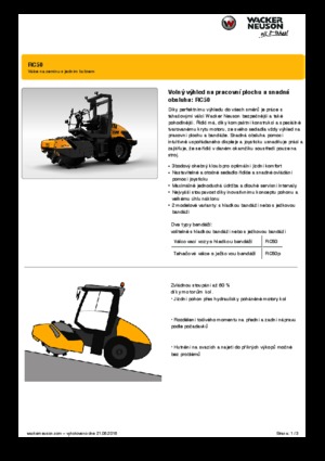 Compattatori stradali vibranti monotamburo Wacker Neuson RC50P