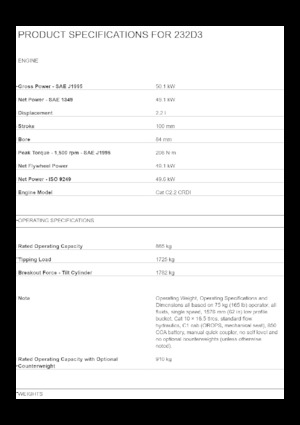 Minipale Caterpillar 232D3