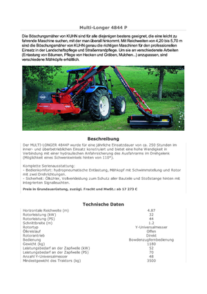 Falciatrici per scarpate Kuhn Multi-Longer GI-T 4844 P TD