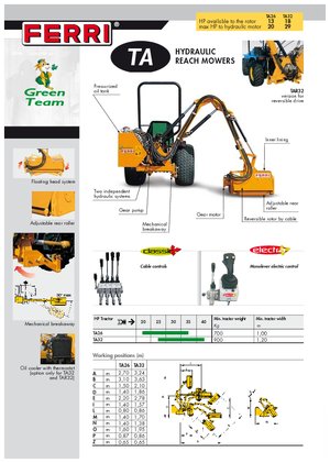 Falciatrici per scarpate Ferri TA 26