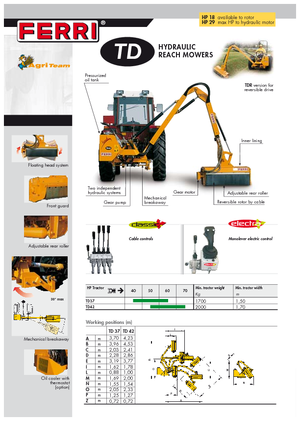 Falciatrici per scarpate Ferri TD 42