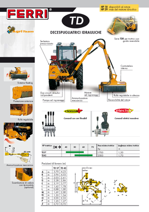 Falciatrici per scarpate Ferri TD 42