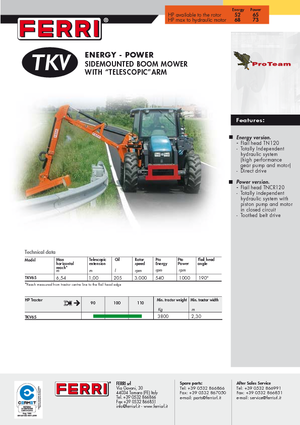 Falciatrici per scarpate Ferri TKV 65