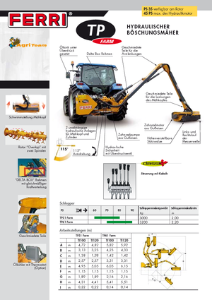 Falciatrici per scarpate Ferri TP 51 Plus