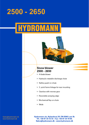 Sgombraneve Hydromann 2500