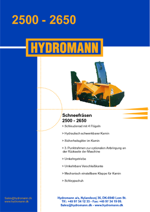 Sgombraneve Hydromann 2500