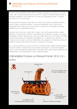 Sgombraneve Pronar OFW 2.6 