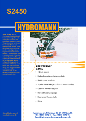 Sgombraneve Hydromann S 2450