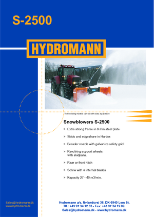Sgombraneve Hydromann S 2500