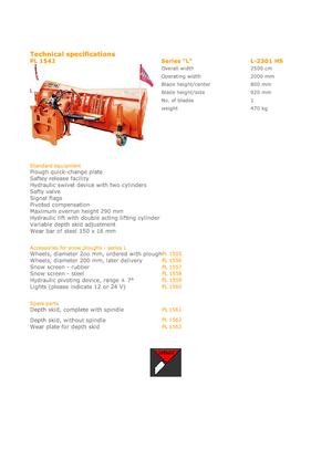 Spazzaneve leggeri Hydrac L 2301 HS