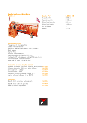Spazzaneve leggeri Hydrac L 2701 HS
