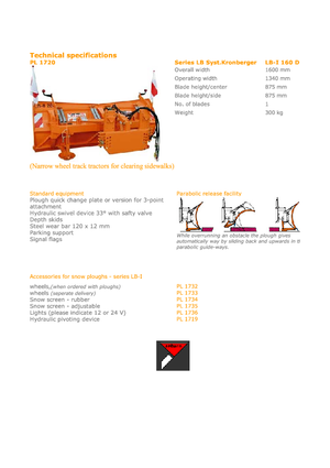 Spazzaneve leggeri Hydrac LB I 160